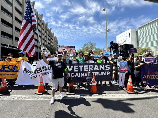 Veterans against Trump protest