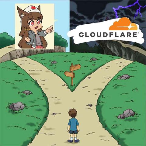 split path meme
good path: the anubis proxy catgirl picture
evil path: cloudflare