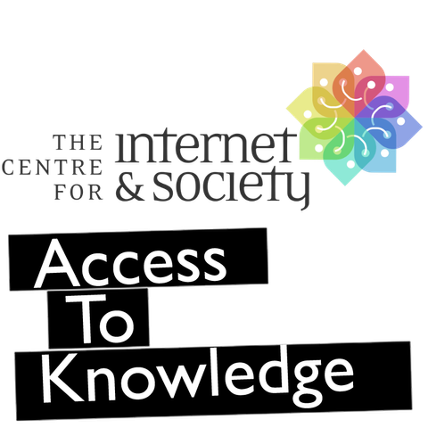 Logo of the Access To Knowledge Programme, Centre for Internet Society, Bangalore.