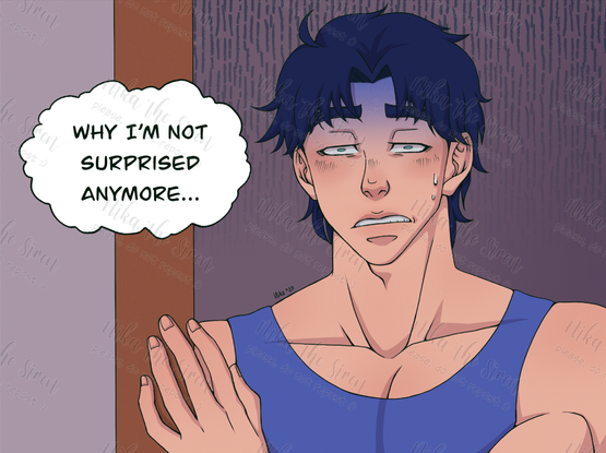 Jonathan, slightly disgusted, thinks: "Why I'm not surprised anymore...".