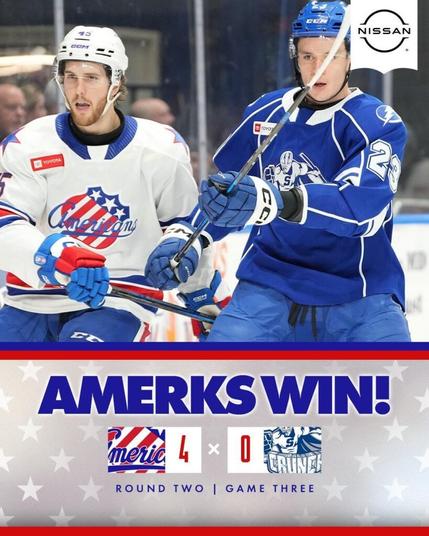 Amerks sweep the Crunch. Levi with his 2nd straight post season shutout. Amerks go on to play either Laval or Cleveland for the North Division title