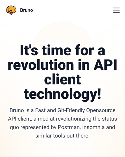 Screenshot from the Bruno's Manifesto https://www.usebruno.com/manifesto