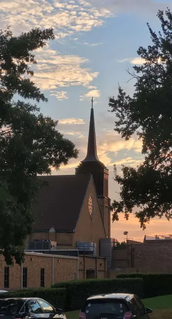 Church near sunset