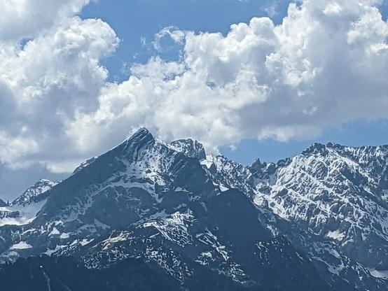 Bavarian Austrian Alps still partially covered in snow