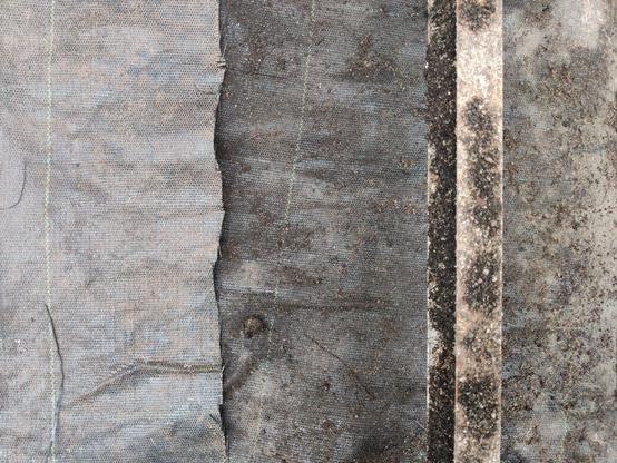 fabric, soil, wood

from an empty flower bed