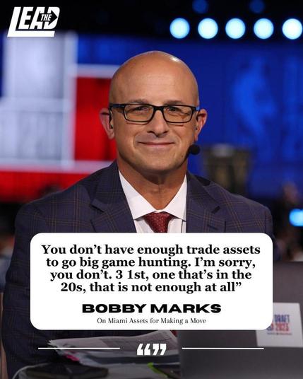 Bobby Marks: "[Heat] don't have enough trade assets to go big game hunting."