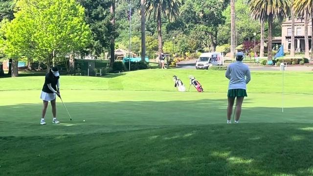 Golfer putting
