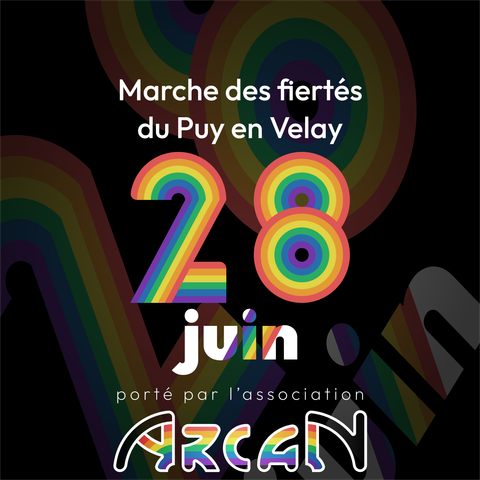 Marche des fiertés du Puy en Velay le 28 juin, porté par l'association Arcan