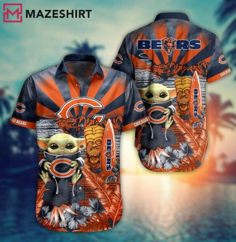 Baby Yoda NFL Chicago Bears Hawaiian Shirt