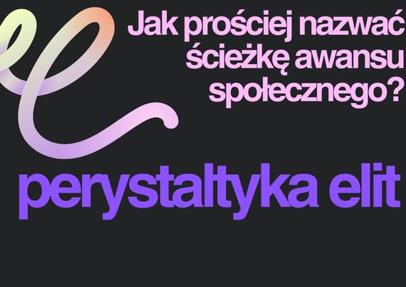 Jak prościej nazwać ścieżkę awansu społecznego?

perystaltyka elit

[źródło: https://www.facebook.com/jemielniak]