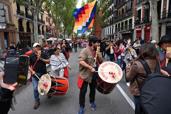 bloque antirracista de la manifestación