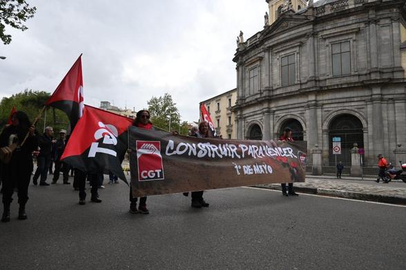 Pancarta durante la manifestación