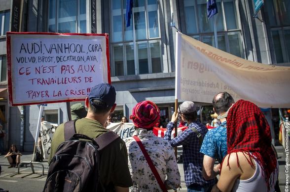 AUDI, VANHOOL, CORA, VOLVO, BPOST, DECATHLON, AXA... CE N'EST PAS AUX TRAVAILLEURS DE PAYER LA CRISE !!!