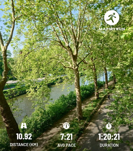A shadowed park alley on the river side. High and green trees. A runner in the distance.

Running data

Distance 10.92 km
Avg pace 7:21
Duration 1:20:21