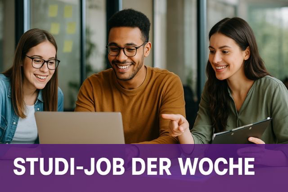 Studierende arbeiten gemeinsam am PC