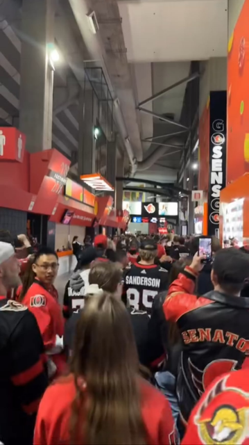 The scene leaving Canadian Tire Centre