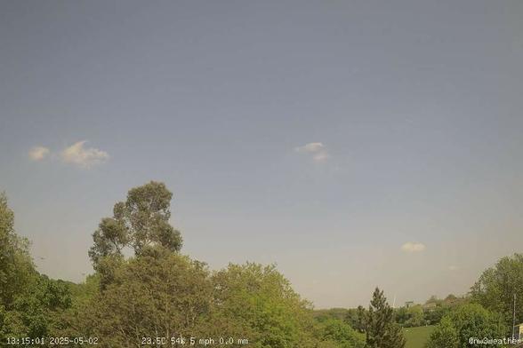 This webcam usually shows a view of the sky with trees in the foreground. It's a clear day. It's 62ºF/16ºC.