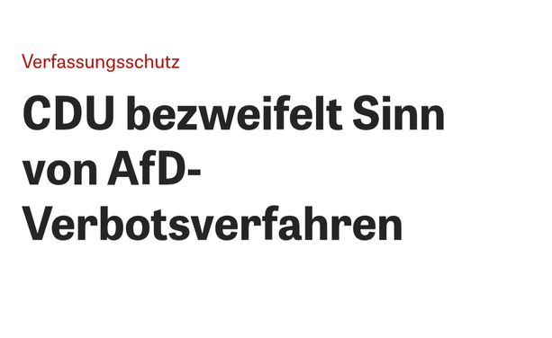 Überschrift des im Beitrag verlinkten Artikels