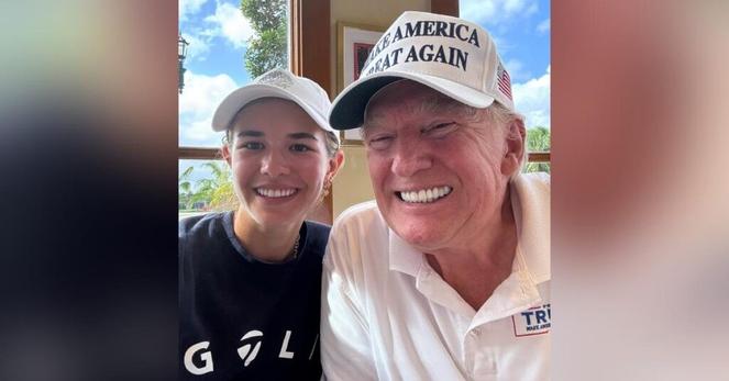 Donald Trump Claims Granddaughter Kai Can't Beat Him At Golf Yet: Watch
