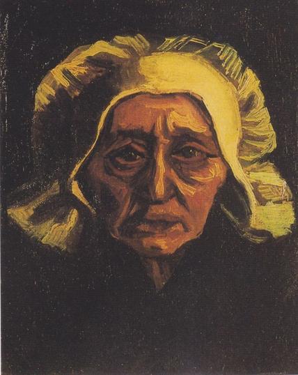 Head of an Old Peasant Woman with White Cap