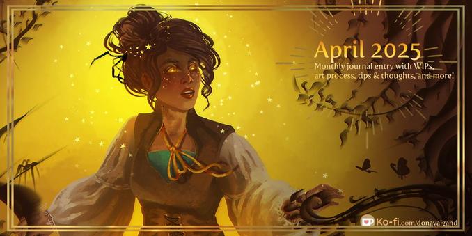 The April 2025 blog header, featuring the Poetess experiencing nightmares in the golden Parabola