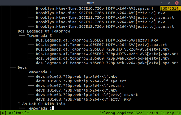 scroll en tmux