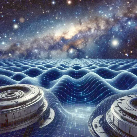 generata AI onde gravitazionali e rilevatori a interferometri