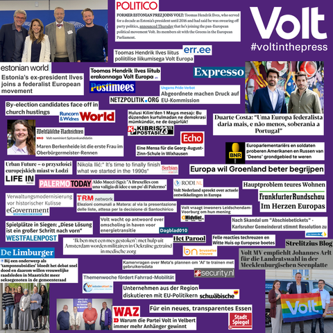 Website screenshots of press articles