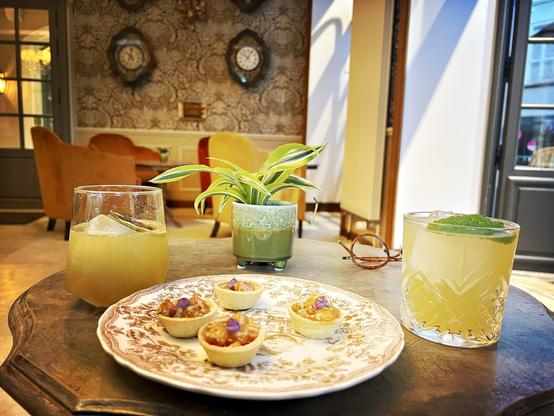 Cocktails au bar du restaurant « le 1815 »
(Pénicilline et Smockey Robinson)