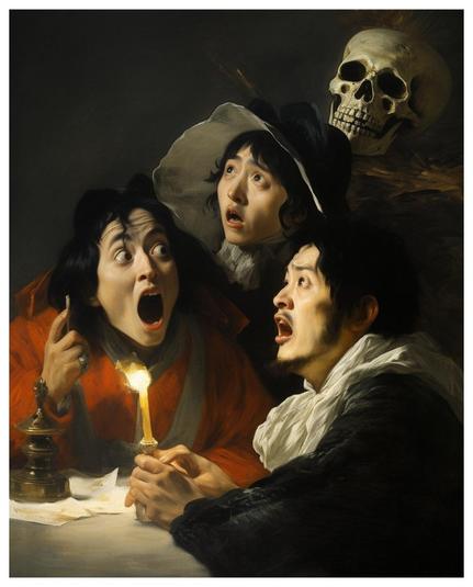 what appears to be a generative AI "painting" in the style of Francisco de Goya, claimed as a de Goya (no date)