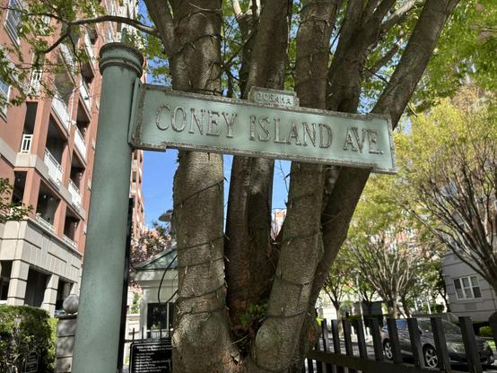 The antique Coney Island street sign, found in Brighton Beach Brooklyn.