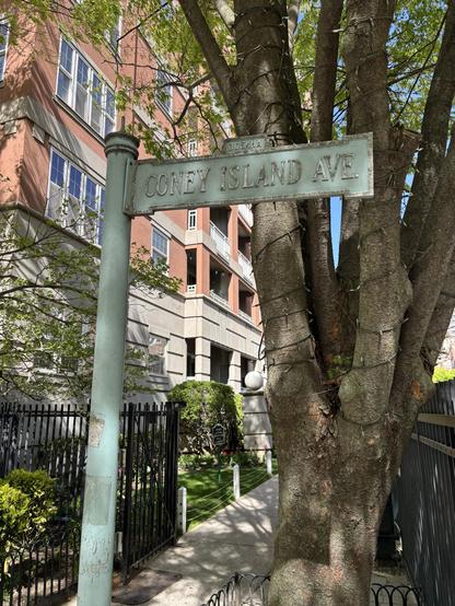 The antique Coney Island street sign, found in Brighton Beach Brooklyn.
