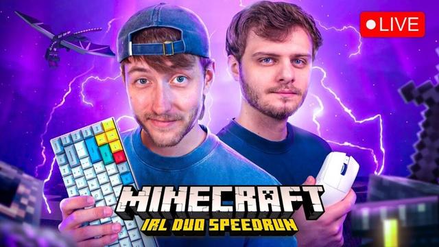 🔴 LIVE: Minecraft IRL DUO SPEEDRUN met Duncan!