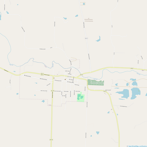 Map image of the town showing the status as of the time of this posting