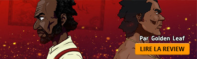 Illustration provenant du RPG Mandinga - A Tale of Banzo. En bas à droite, il est écrit "Par Golden Leaf", avec un encart orange "LIRE LA REVIEW".