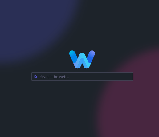 waterfox search main page screenshot