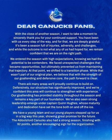 Statement from Jim Rutherford