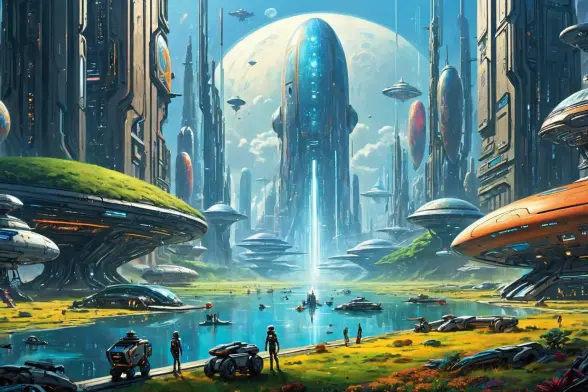 Prompt:  Creativity, imagination, masterpieces, inspiration, generations, appreciation, art, human expression, diversity, mediums, impact, robots, society, detail, specific masterpieces, artists, contributions, influence, comprehensive examples, insights, reprimand. ,  HD, sharp focus, stunningly beautiful, hyper-detailed, sci-fi style, futuristic, technological, alien worlds, space themes, advanced civilizations

Negative prompt: verybadimagenegative, bad_prompt_version2-neg, easynegative, FastNegativeV2, ugly, deformed, noisy, blurry, low contrast, realism, photorealistic, historical, medieval, extra eyes, bad eyes, ugly eyes, imperfect eyes, deformed pupils, deformed iris, cross-eyed, poorly drawn face, bad face, fused face, ugly face, worst face, unrealistic skin texture, out of frame, poorly drawn hands, cloned face, double face, blurry, bad quality

Text model: neural-chat

Image model: HotArt