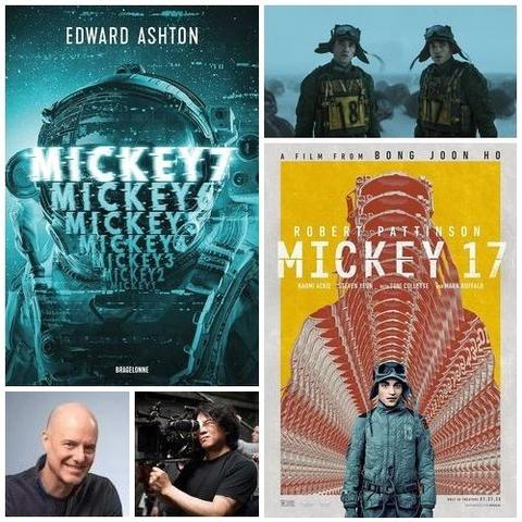 Couverture de Mickey7 et affiche de Mickey17.