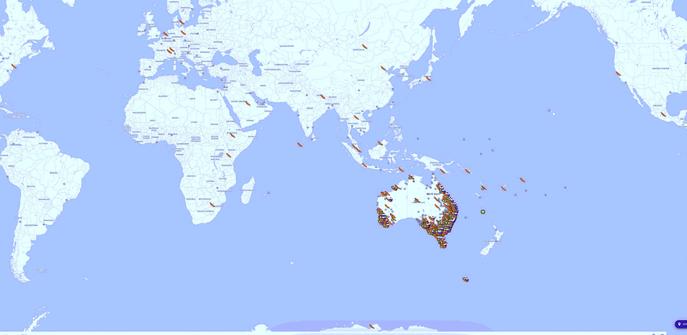 World Map shows all the places to find a Democracy Sausage for today’s Australian Federal Election. From Antarctica to New York, Tokyo to Geneva, Mexico City to Kathmandu, Democracy Sausages are a community celebration of democracy.