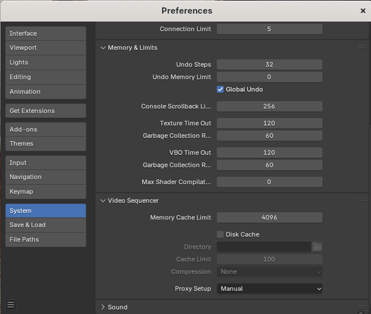 blender preferences screen shot 
showing where Proxy Setup can be changed by default