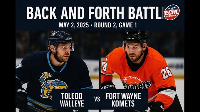 Game 1 Recap: Fort Wayne Komets vs. Toledo Walleye – 2025 Kelly Cup Playoffs