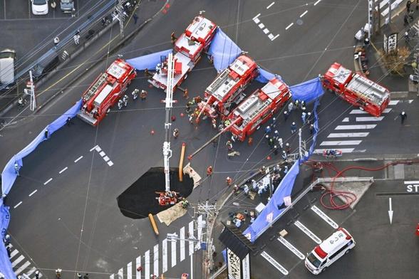 Body of truck driver finally recovered three months after falling into Japan sinkhole