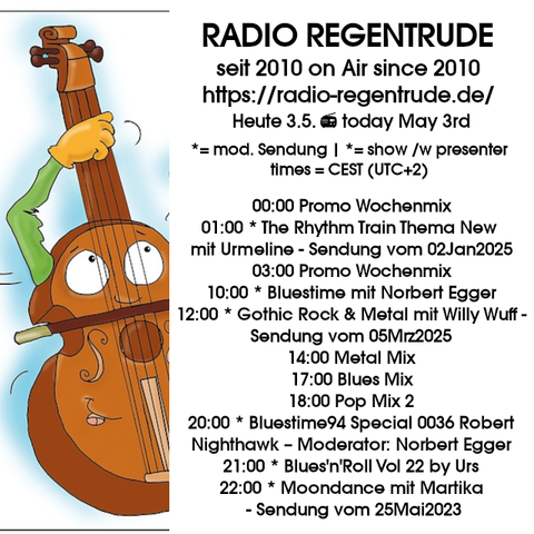 🇩🇪 Plakat mit den heutigen Radiosendungen. Bild (ohne Text): Pixabay, kein Bildquellennachweis erforderlich.

🇬🇧 Poster with details of today's radio shows. Image (without text): Pixabay, no image creds needed.