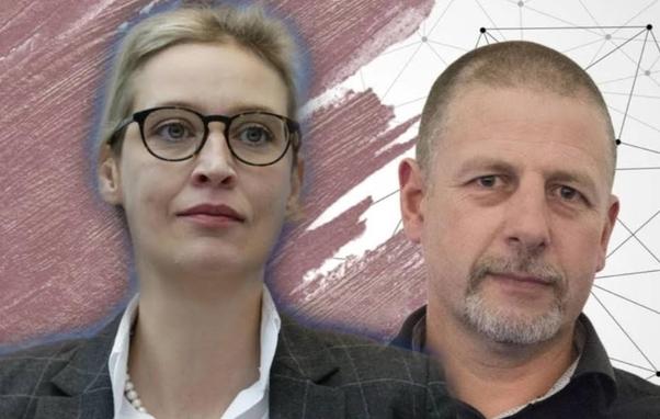AfD Weidel tritt 2019 Götz Kubitscheks '"Institut für Staatspolitik" auf. Sie paktiert von nun an mit Faschist Björn Höcke und seinem offiziell nicht mehr existenten Flügel.

 (Quelle:RP-ONLINE.DE)