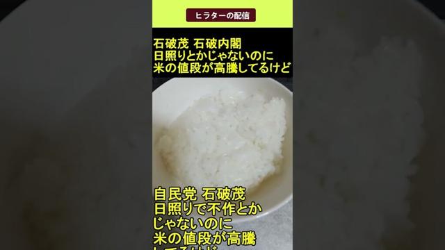 自民党 石破茂 石破内閣　日照りとかじゃないのに米の値段が高騰してるけど 2025.05.03 ヒラターの配信 ショート #shorts