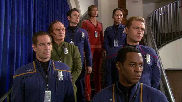 While on Earth for a historic Starfleet conference, Archer and the crew uncover a plot by a radical group of humans opposed to the increasing number and influence of aliens on Earth.