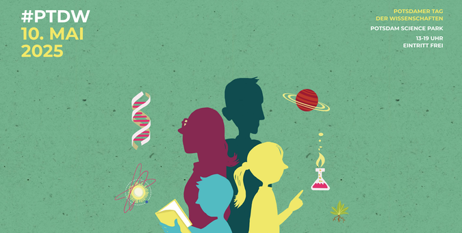 Sharepic zum Potsdamer Tag der Wissenschaft, das Banner von der Webseite.