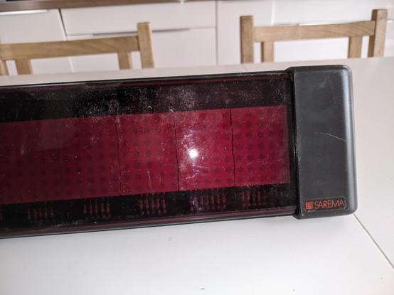 picture of the LED matrix display on a white table