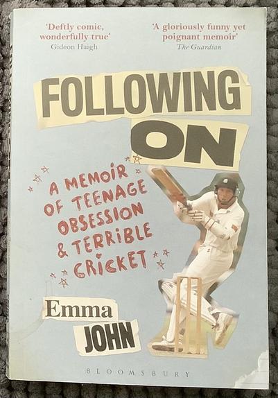 The cover of my copy of Following On by Emma John